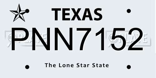 PNN7152 Texas License Plate