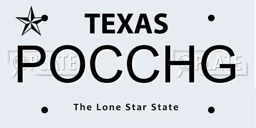 POCCHG Texas License Plate
