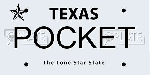 POCKET Texas License Plate