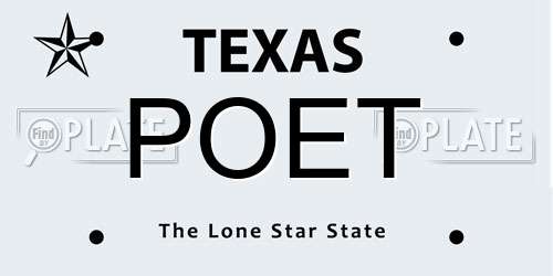 POET Texas License Plate