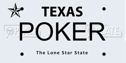 POKER Texas License Plate