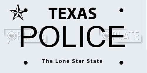 POLICE Texas License Plate
