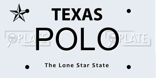 POLO Texas License Plate