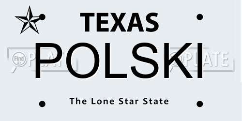 POLSKI Texas License Plate