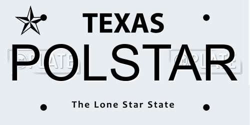POLSTAR Texas License Plate