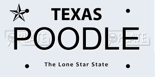 POODLE Texas License Plate