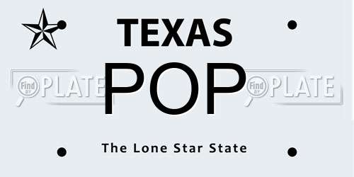 POP Texas License Plate