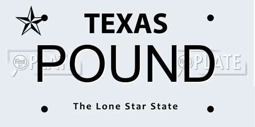 POUND Texas License Plate