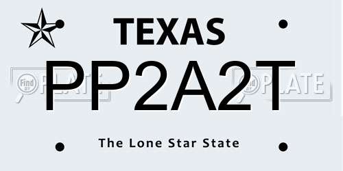PP2A2T Texas License Plate