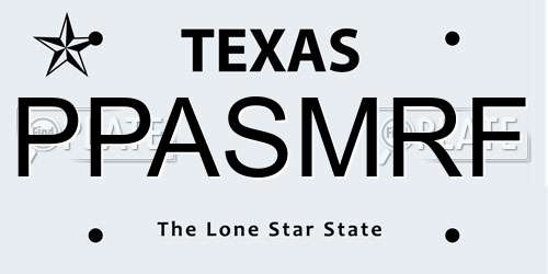 PPASMRF Texas License Plate