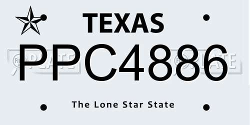 PPC4886 Texas License Plate