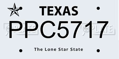 PPC5717 Texas License Plate