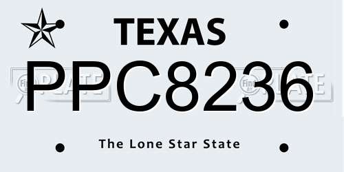 PPC8236 Texas License Plate