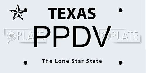 PPDV Texas License Plate