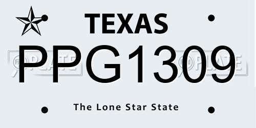 PPG1309 Texas License Plate