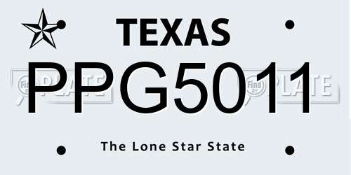 PPG5011 Texas License Plate