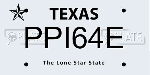 PPI64E Texas License Plate