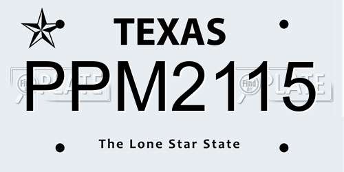 PPM2115 Texas License Plate
