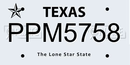 PPM5758 Texas License Plate