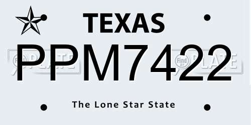 PPM7422 Texas License Plate