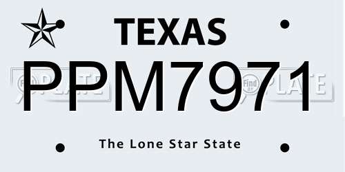 PPM7971 Texas License Plate