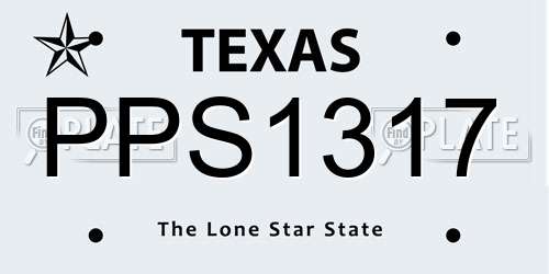 PPS1317 Texas License Plate