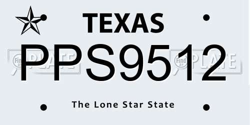 PPS9512 Texas License Plate