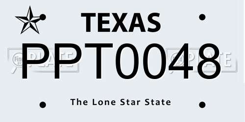 PPT0048 Texas License Plate