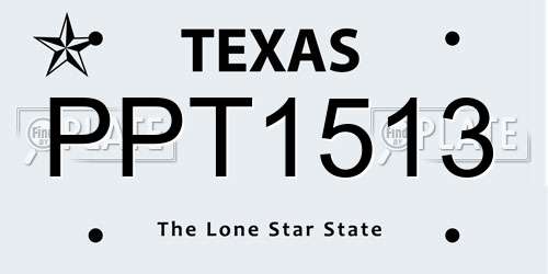 PPT1513 Texas License Plate
