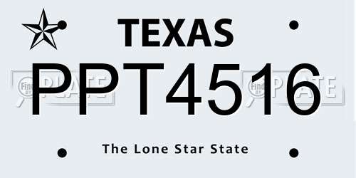 PPT4516 Texas License Plate
