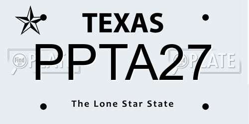 PPTA27 Texas License Plate