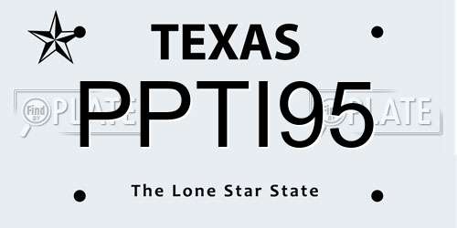 PPTI95 Texas License Plate