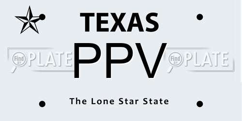PPV Texas License Plate