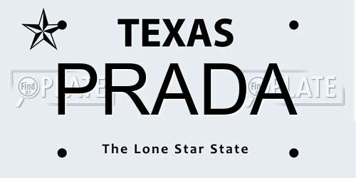 PRADA Texas License Plate