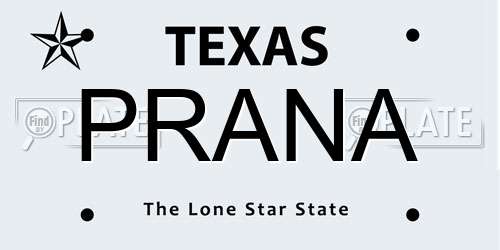 PRANA Texas License Plate