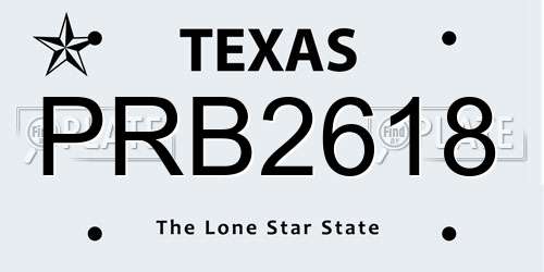 PRB2618 Texas License Plate