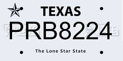 PRB8224 Texas License Plate