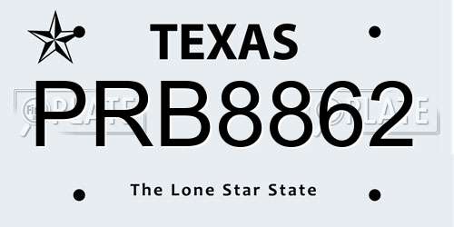 PRB8862 Texas License Plate
