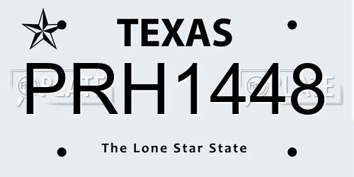 PRH1448 Texas License Plate