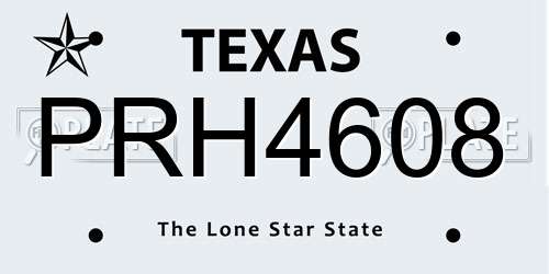 PRH4608 Texas License Plate