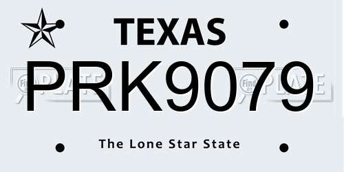 PRK9079 Texas License Plate