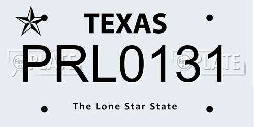 PRL0131 Texas License Plate