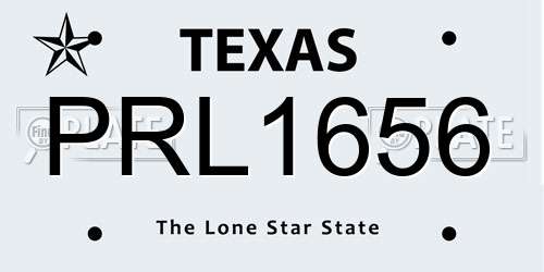 PRL1656 Texas License Plate