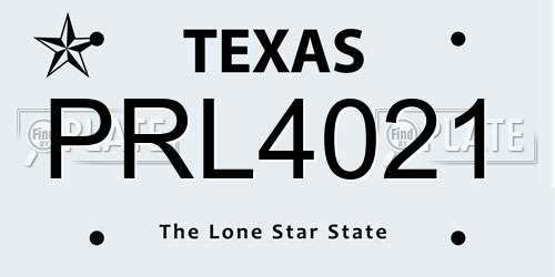 PRL4021 Texas License Plate