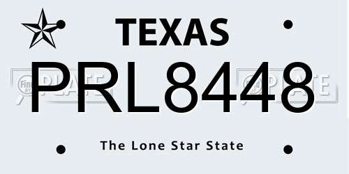 PRL8448 Texas License Plate