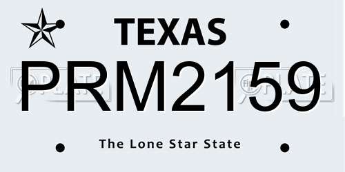 PRM2159 Texas License Plate