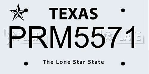 PRM5571 Texas License Plate