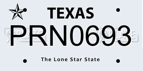 PRN0693 Texas License Plate