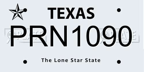 PRN1090 Texas License Plate