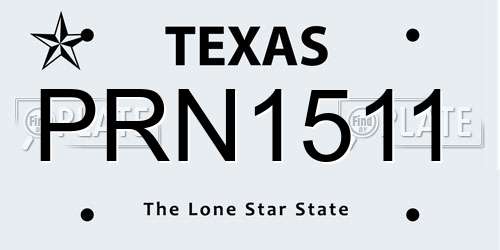 PRN1511 Texas License Plate